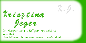 krisztina jeger business card